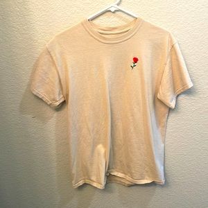 Tan rose t shirt